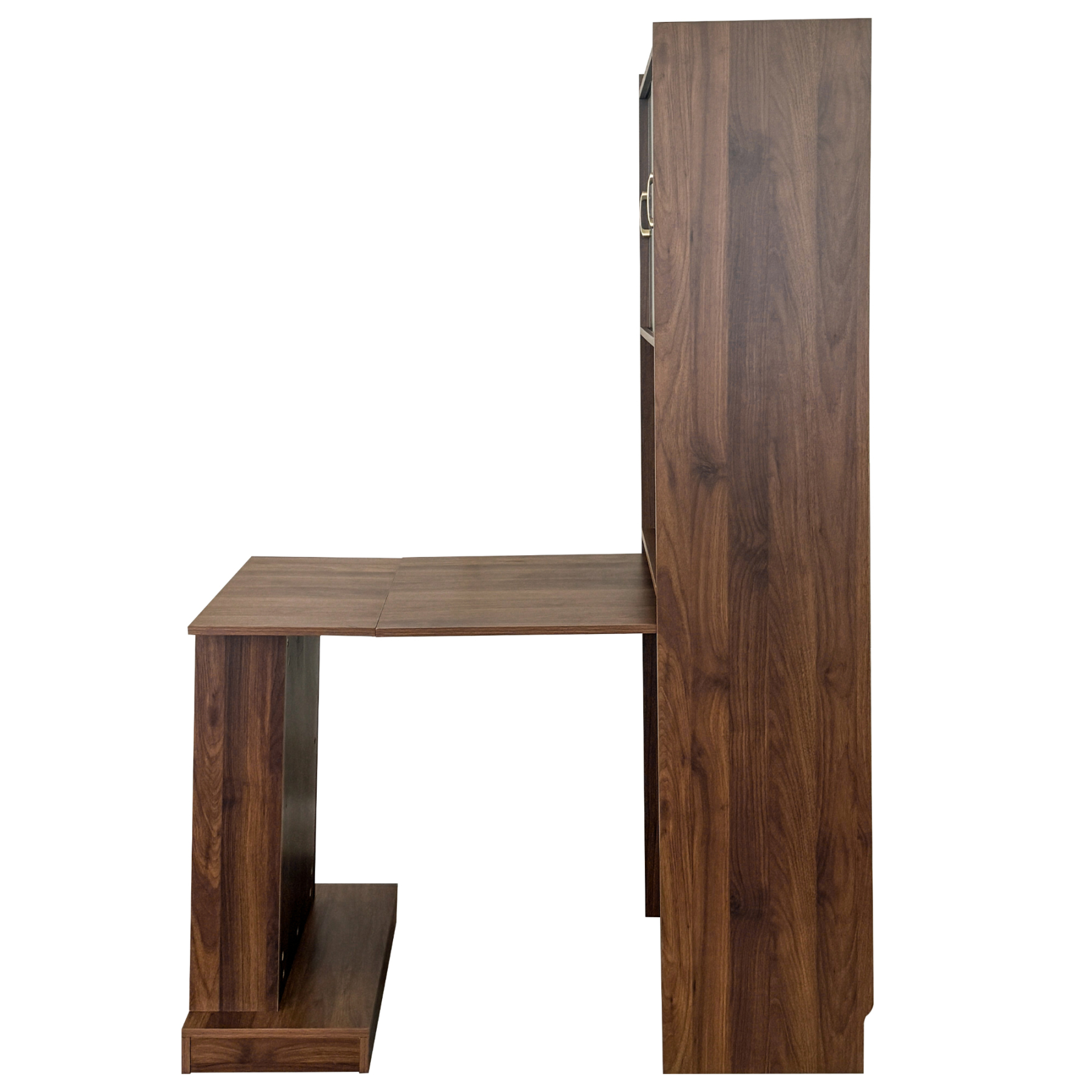 13-36"W Foldable Computer Desk w/ Storage & Pegboard | Space-Saving