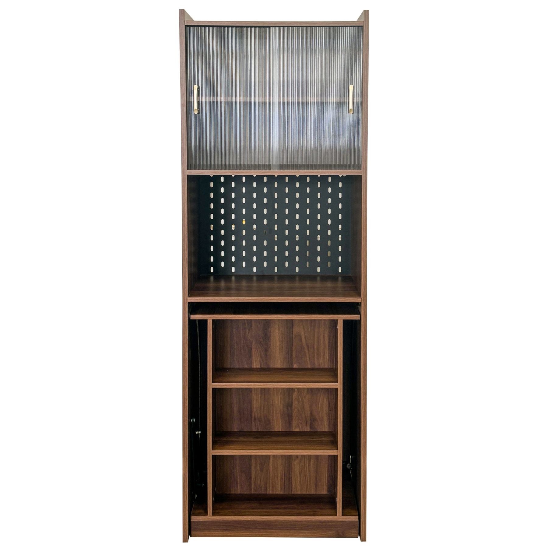 13-36"W Foldable Computer Desk w/ Storage & Pegboard | Space-Saving