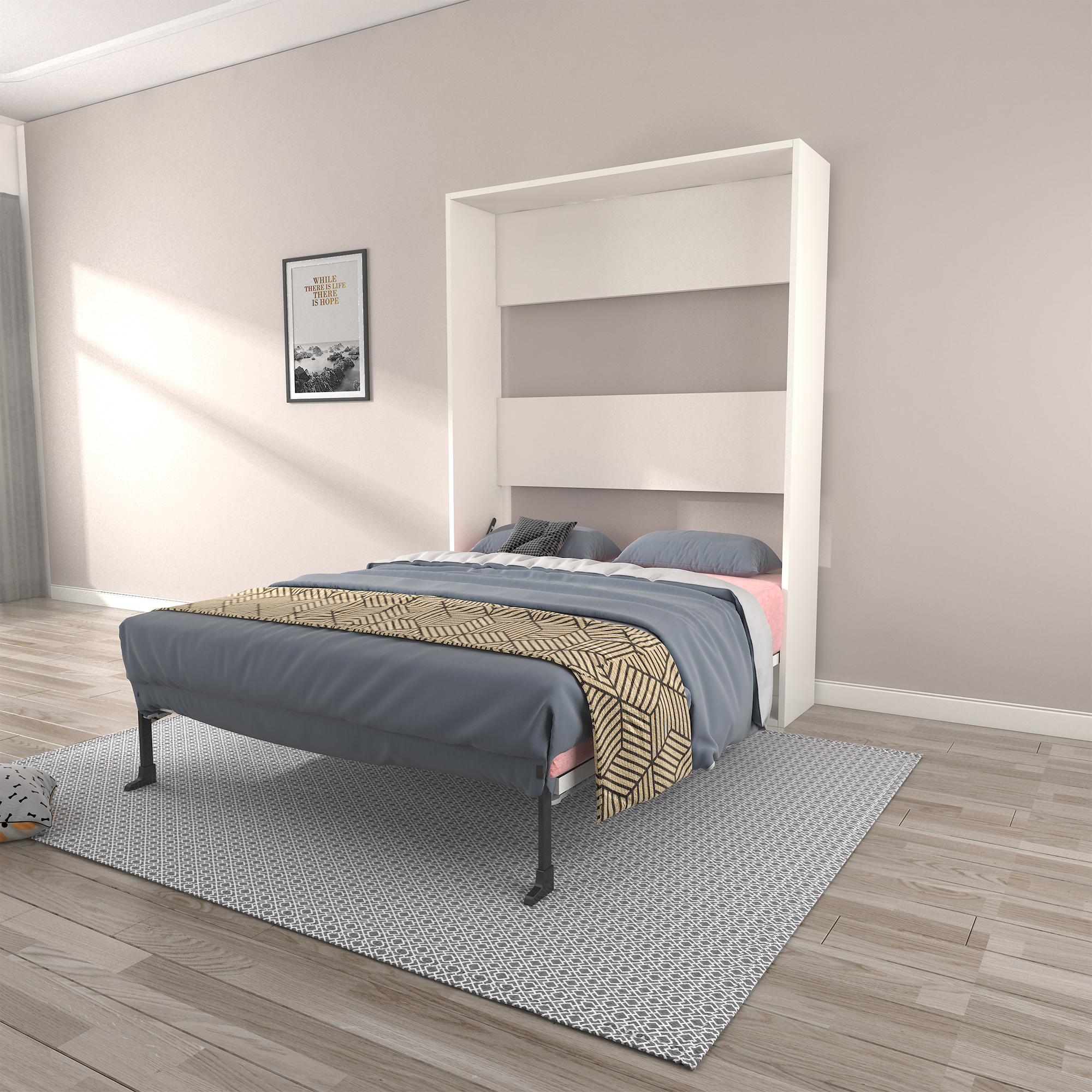 Full Size Murphy Bed for Bedroom, Guestroom | Wall Bed- Joysource