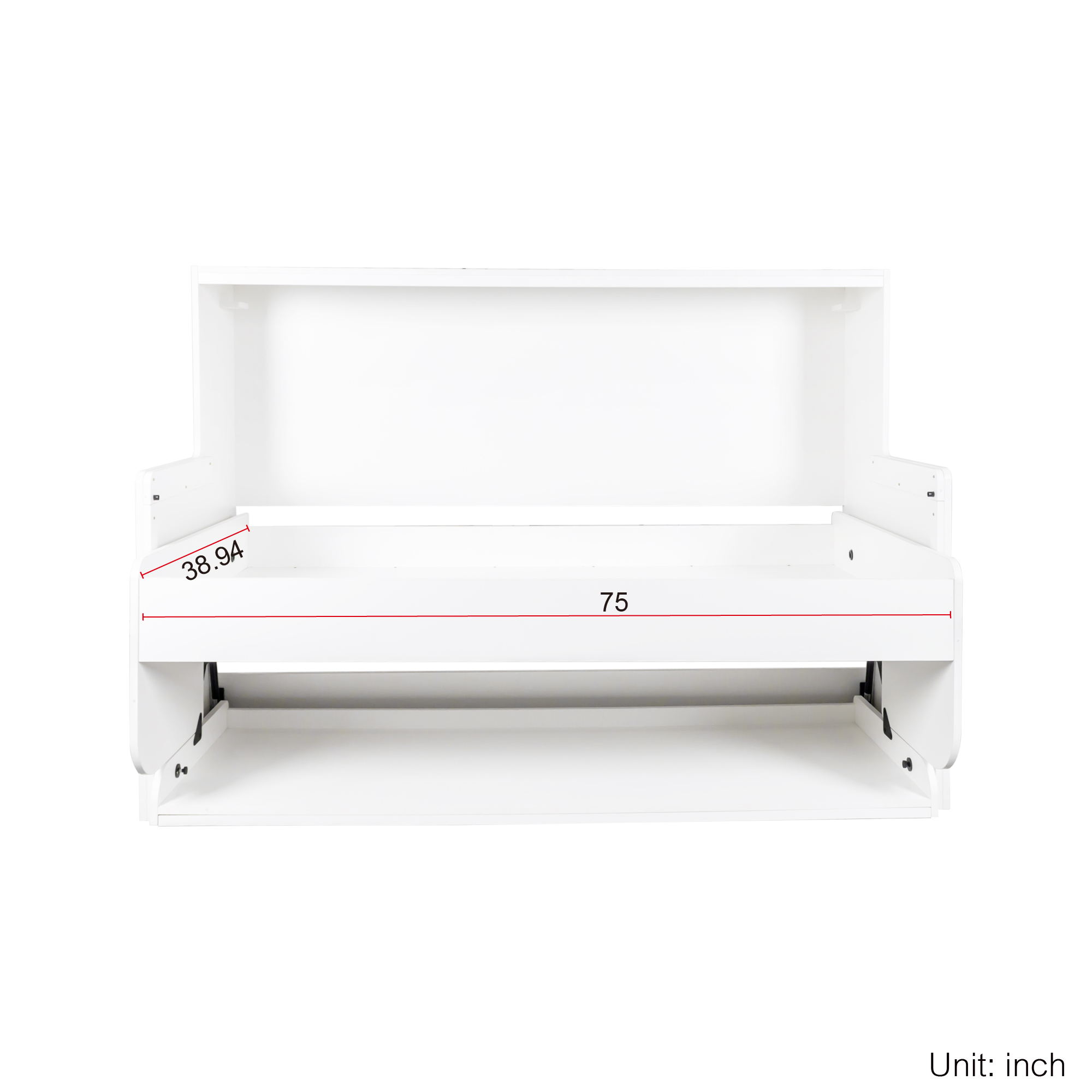 Horizontal Murphy Bed with Desk for Small Apartments, Offices, Guest Room