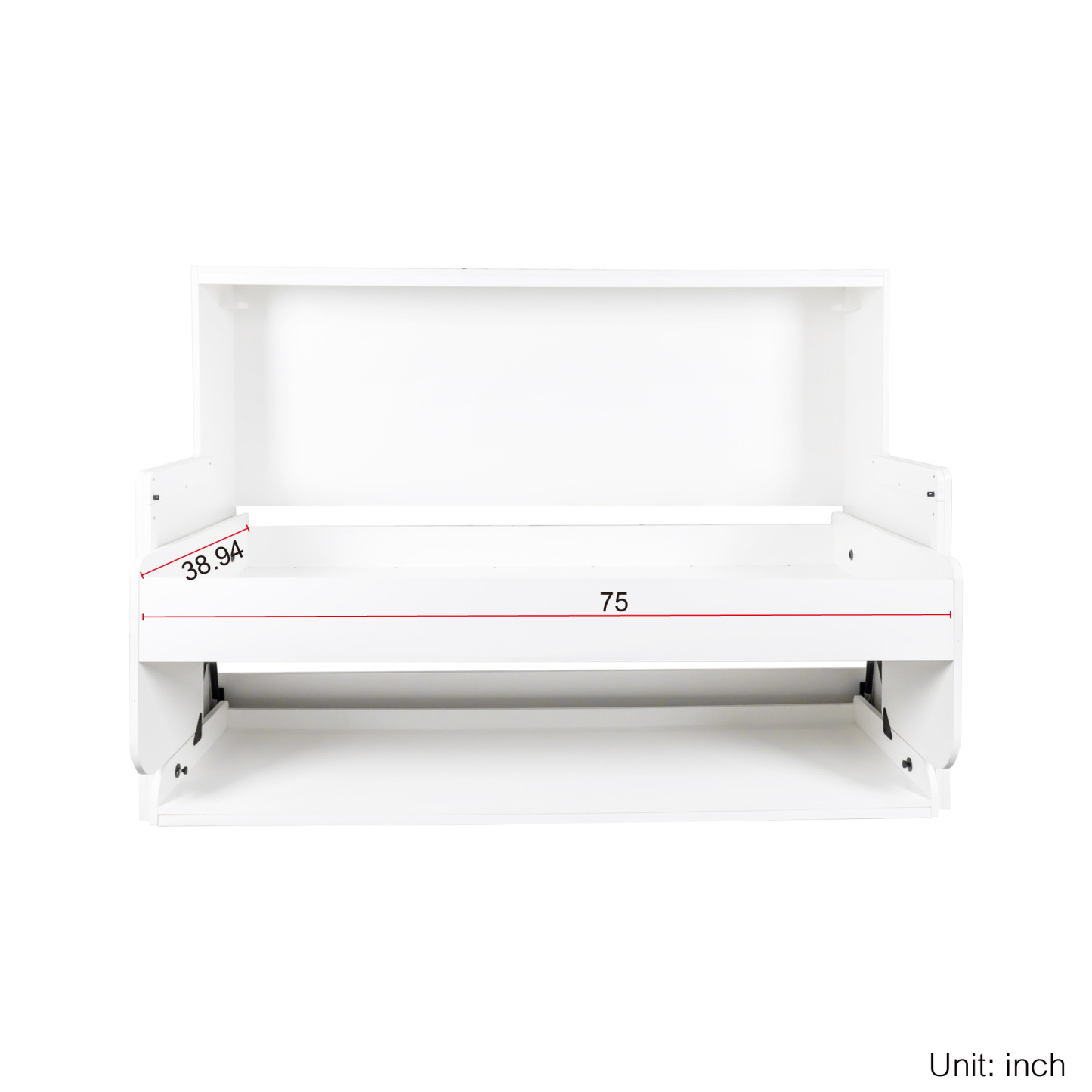 Horizontal Murphy Bed with Desk for Small Apartments, Offices, Guest Room