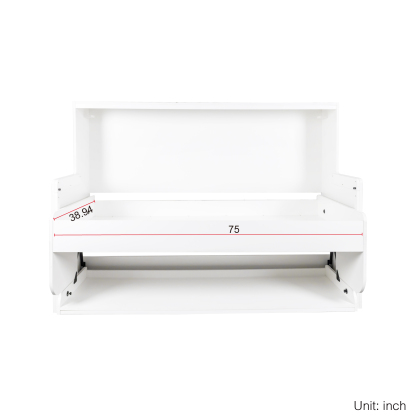 Horizontal Murphy Bed with Desk for Small Apartments, Offices, Guest Room