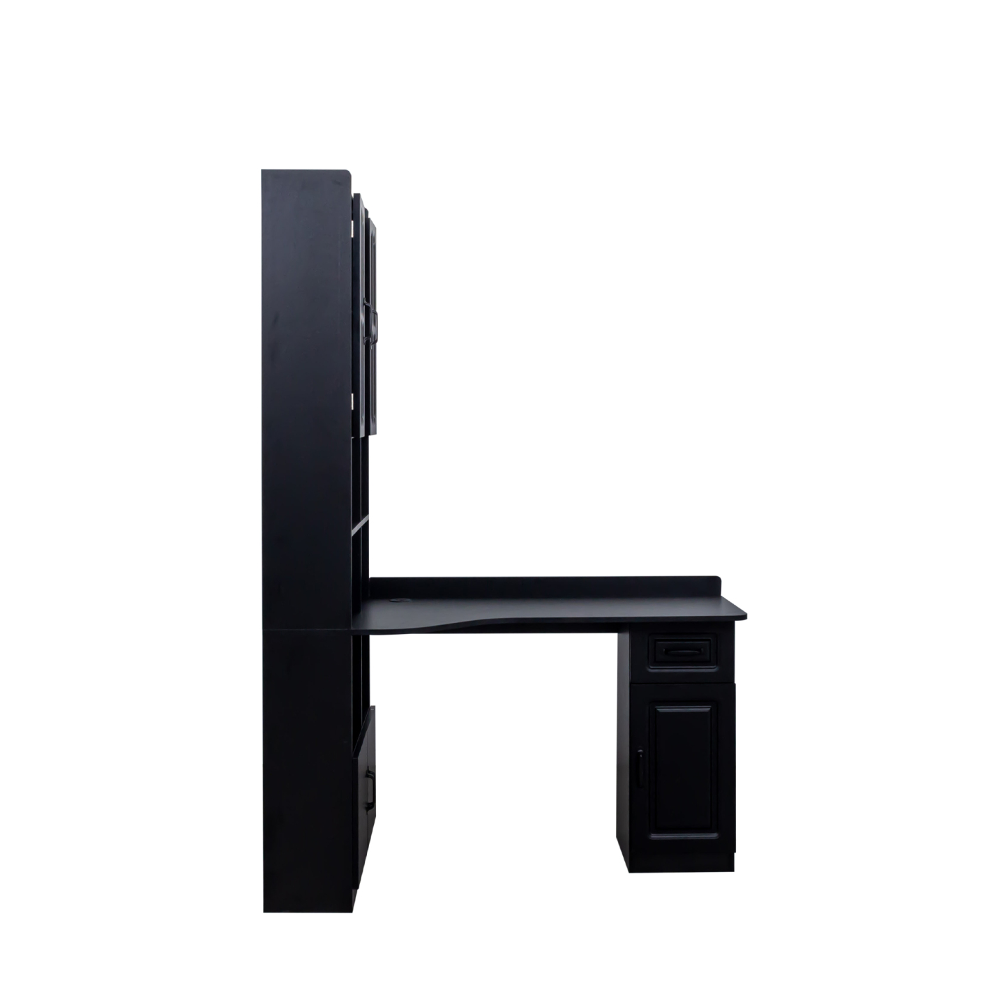 L-Shaped Corner Computer Desk with Hutch and Storage Cabinet, 77"