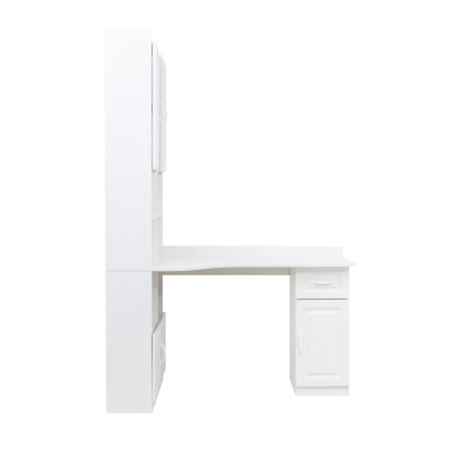 L-Shaped Corner Computer Desk with Hutch and Storage Cabinet, 77"
