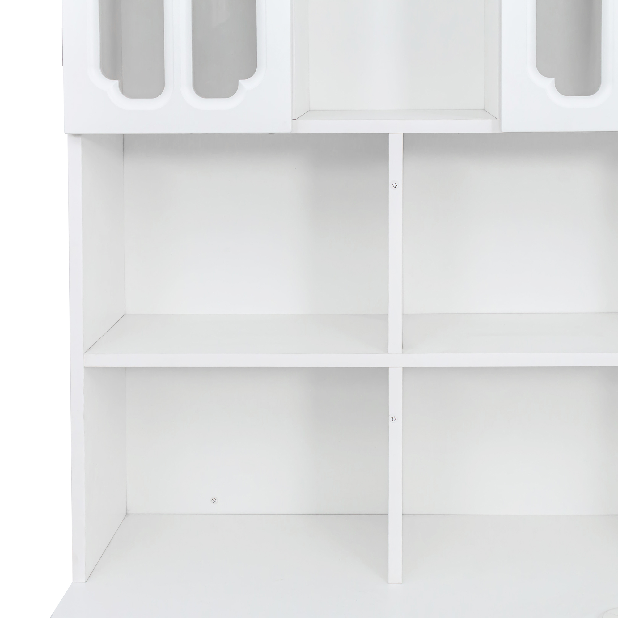 L-Shaped Corner Computer Desk with Hutch and Storage Cabinet, 77"