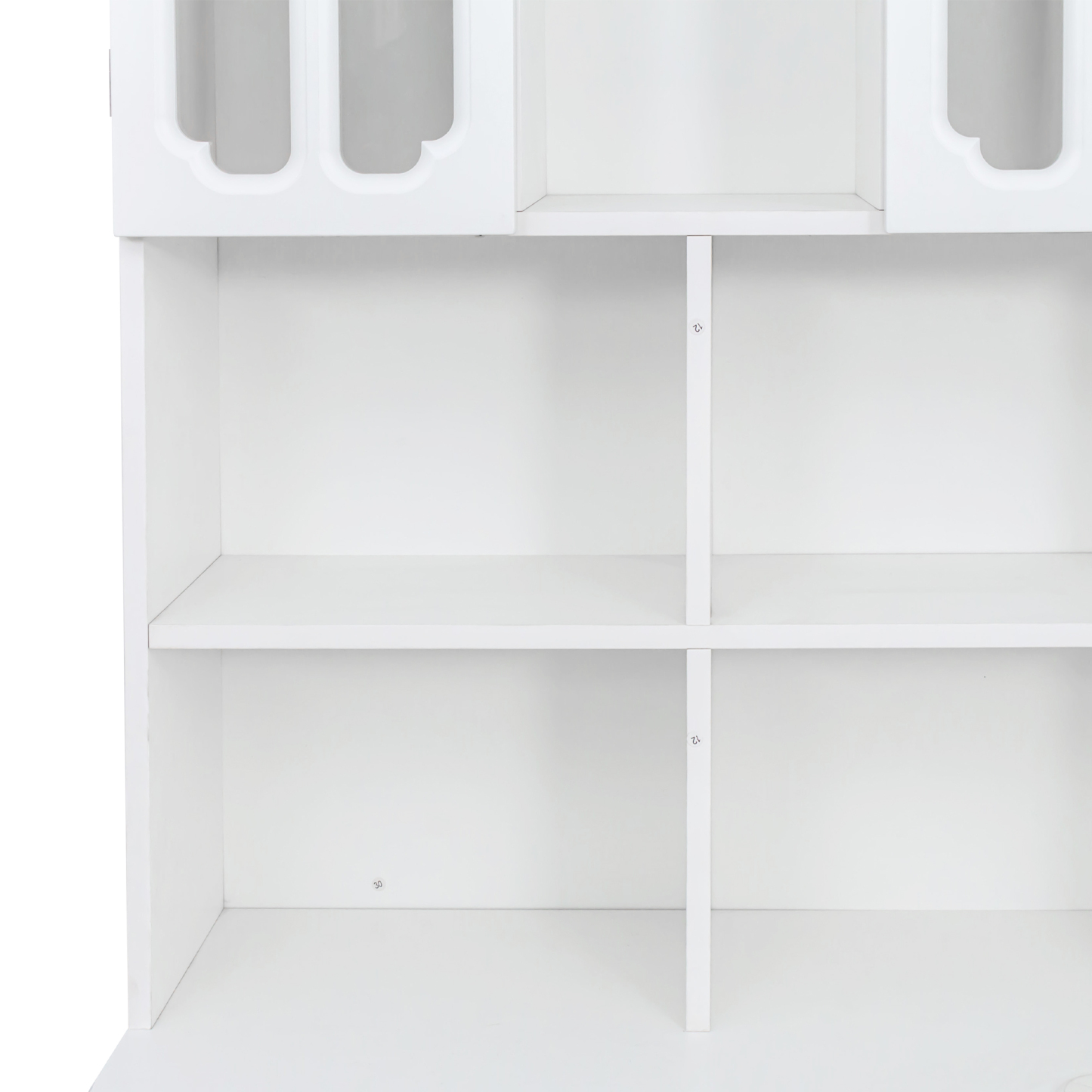 L-Shaped Corner Computer Desk with Hutch and Storage Cabinet, 77"
