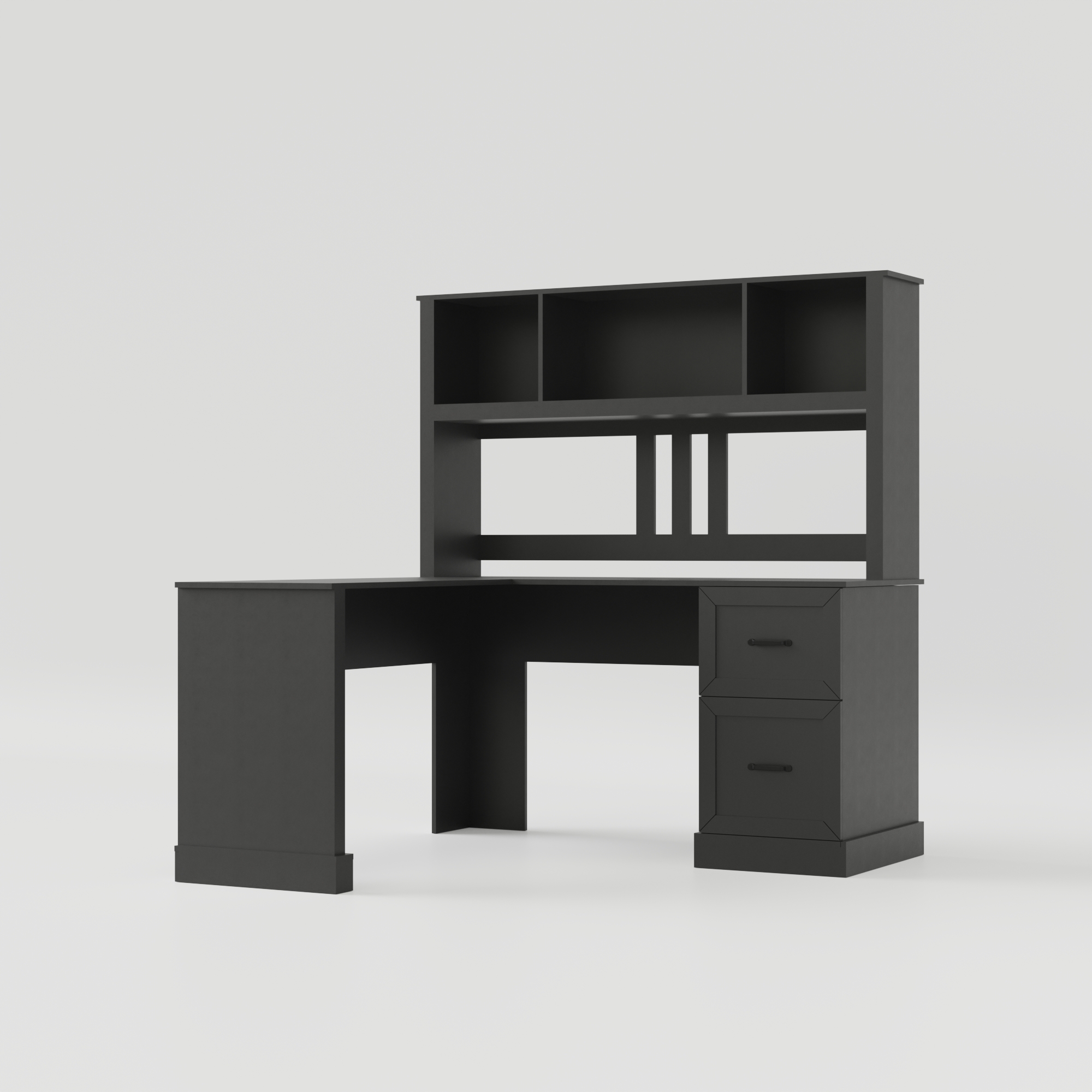 L-Shaped Desk with Hutch, Drawers & Storage for Office | Computer Desk