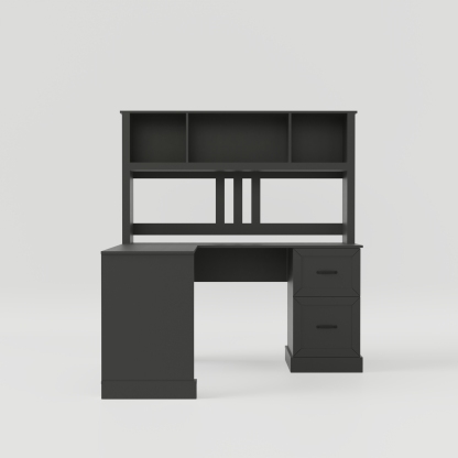 L-Shaped Desk with Hutch, Drawers & Storage for Office | Computer Desk
