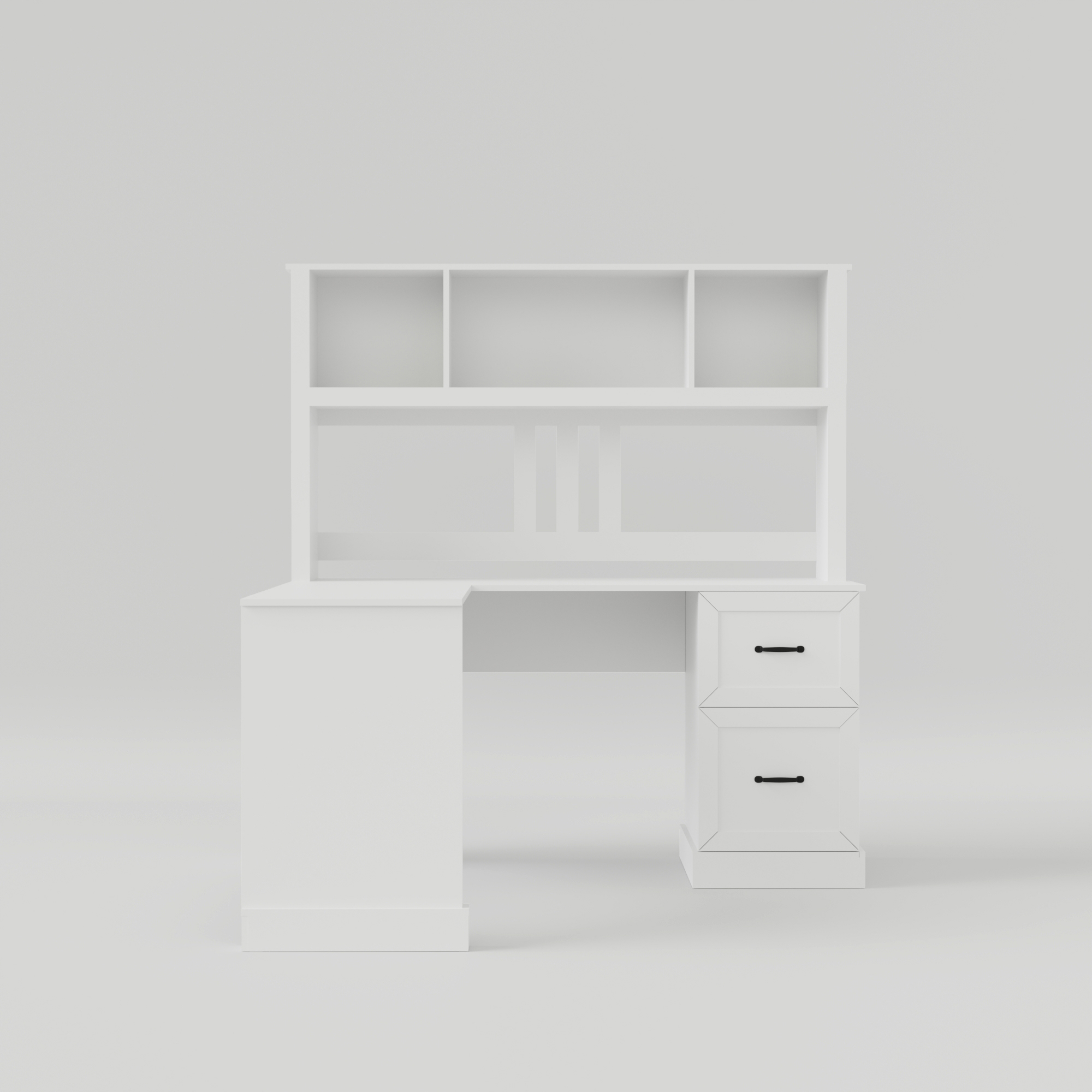 L-Shaped Desk with Hutch, Drawers & Storage for Office | Computer Desk