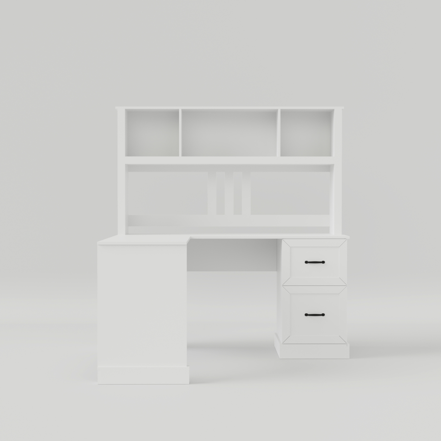 L-Shaped Desk with Hutch, Drawers & Storage for Office | Computer Desk