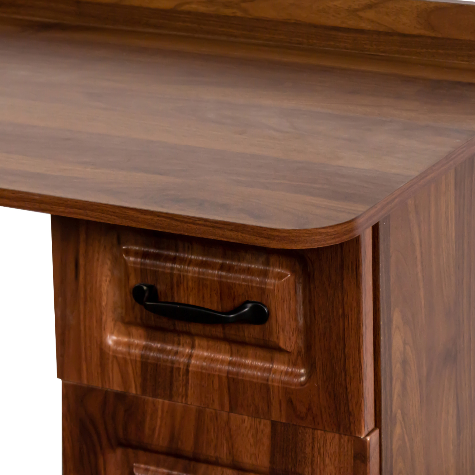 L-Shaped Desk with Hutch, Drawers and Storage Cabinet | Corner Desk