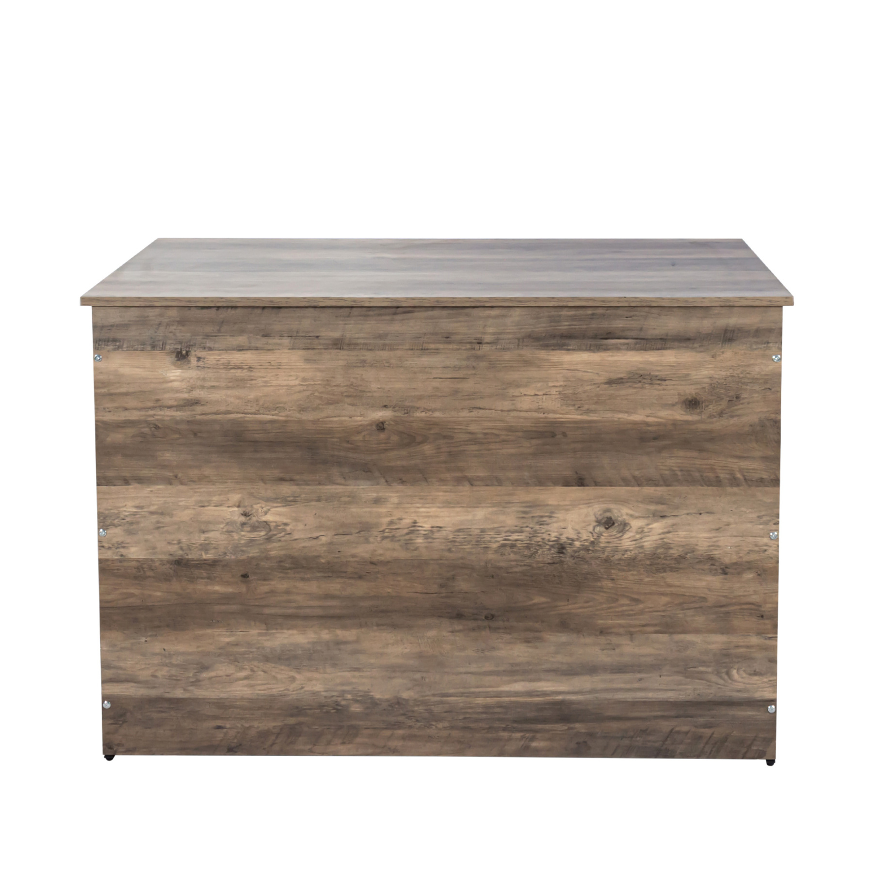 Large Rustic Wooden Dog Crate Furniture with 2 Doors, 44.5" x 29.5" x 30.5"