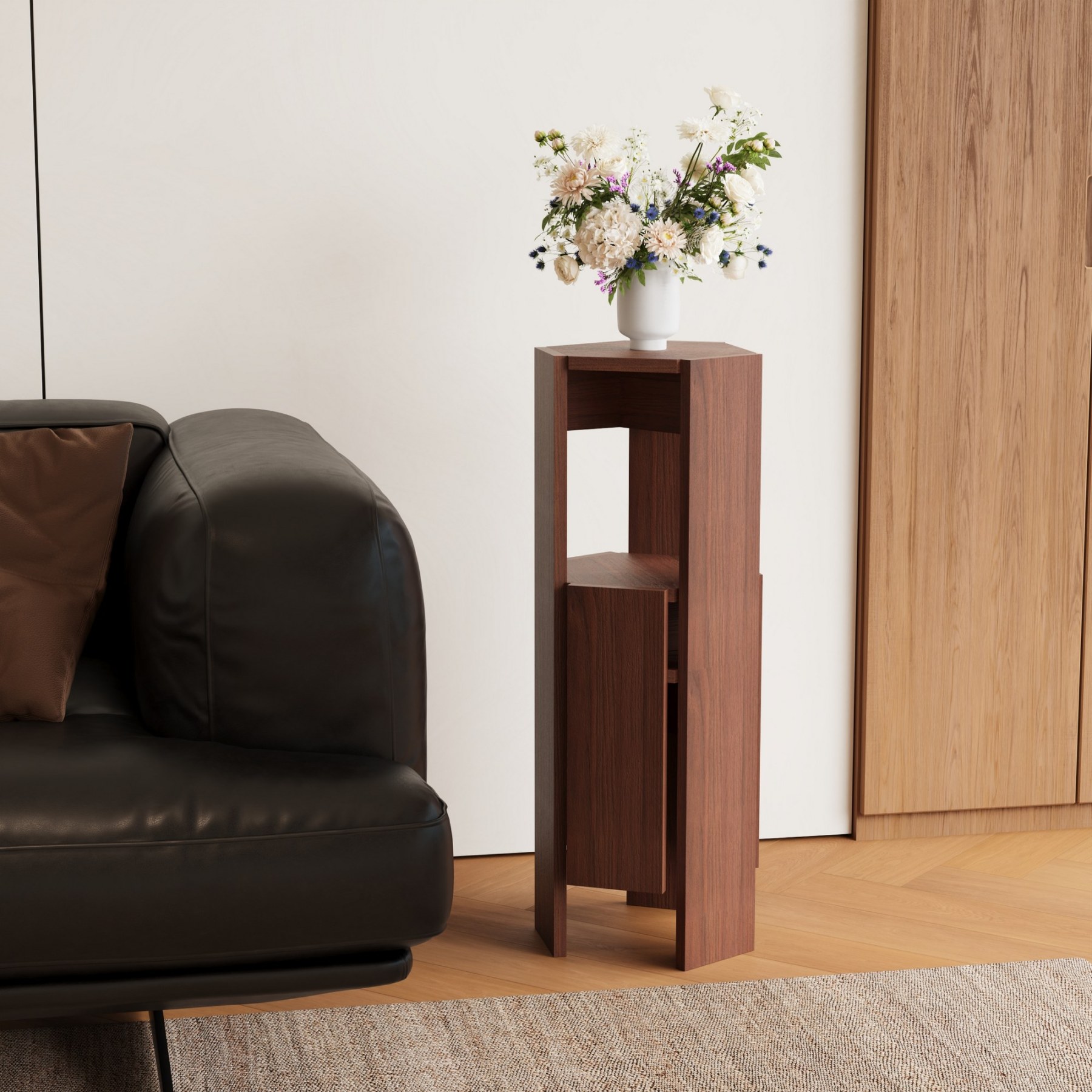 Hexagonal Stacking Stools (Set of 2) | Modular Side Table & Seat