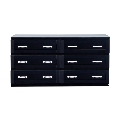 Modern 6-Drawer Dresser w/ Metal Handles for Living Room, Bedroom or Hallway