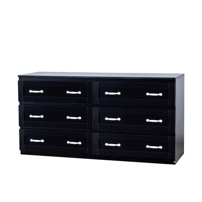 Modern 6-Drawer Dresser w/ Metal Handles for Living Room, Bedroom or Hallway