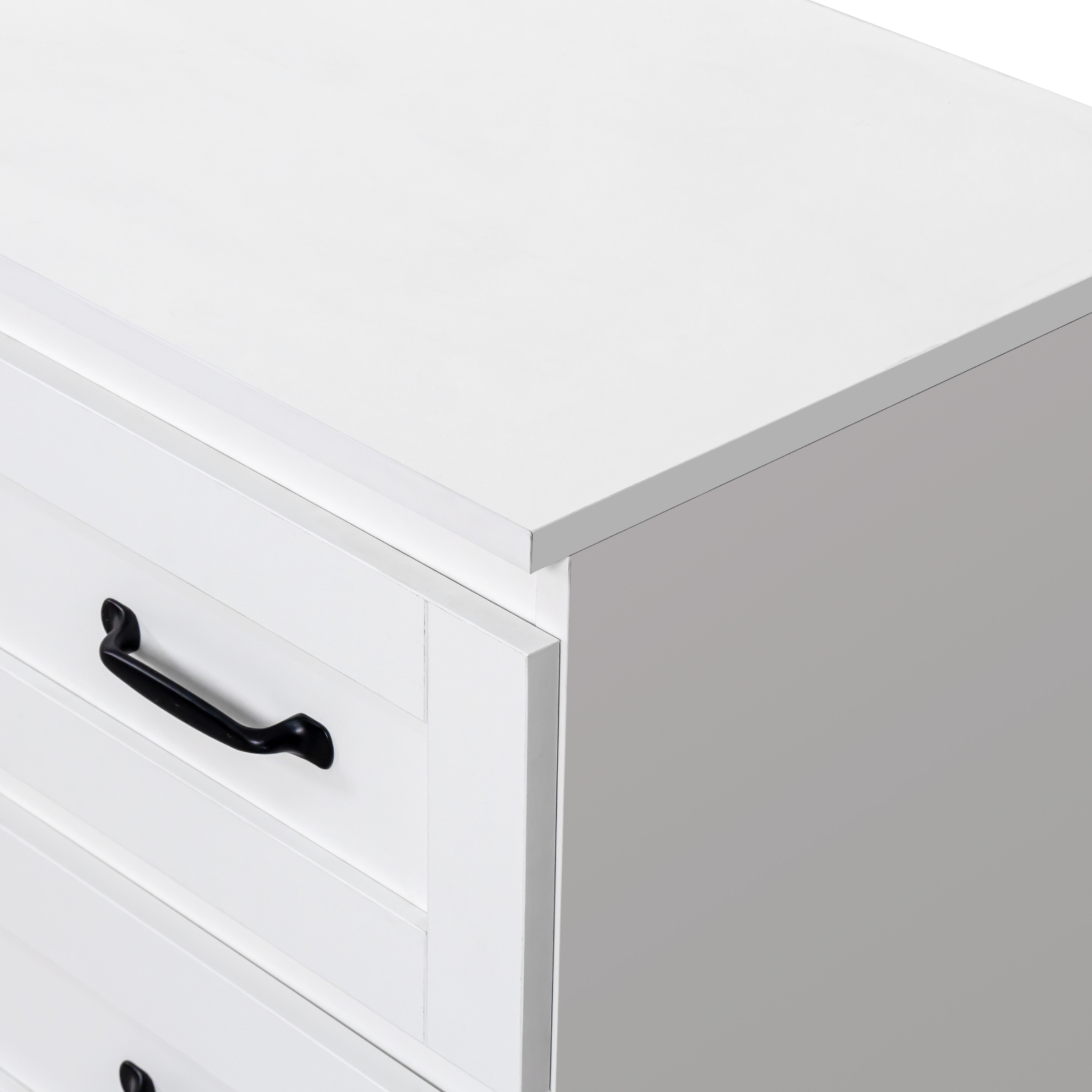 Modern 6-Drawer Dresser w/ Metal Handles for Living Room, Bedroom or Hallway