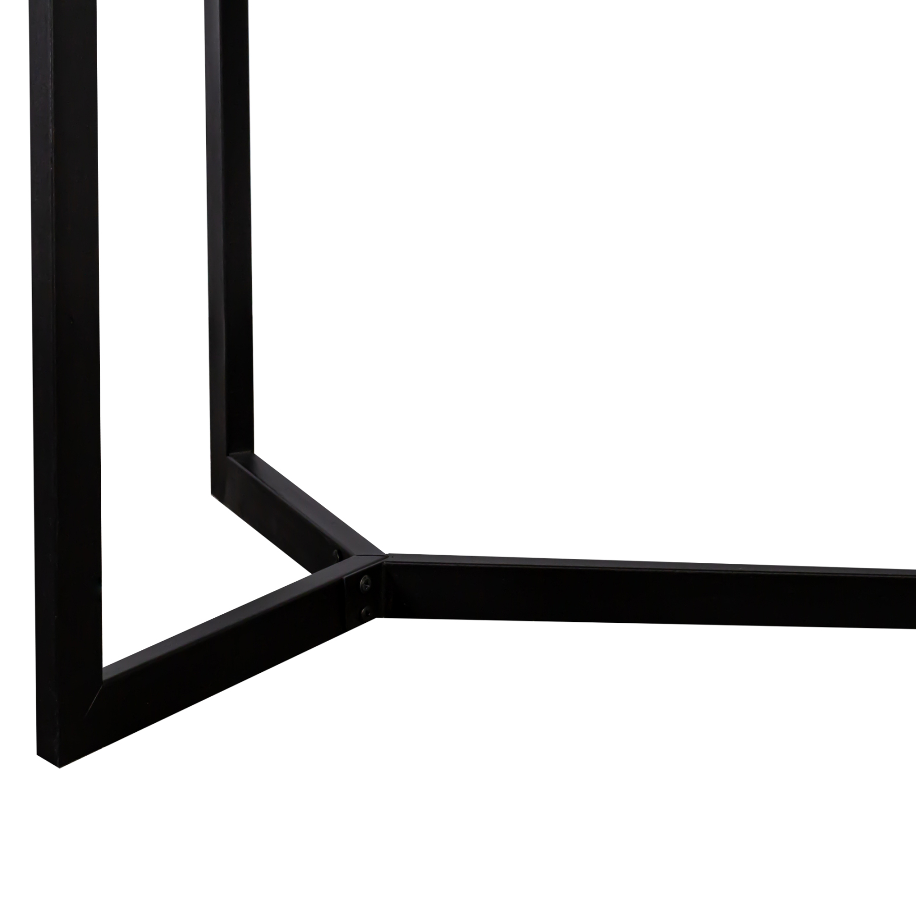 Modern Executive Computer Desk w/ 3 Drawers, Metal Legs & Black Marble Finish