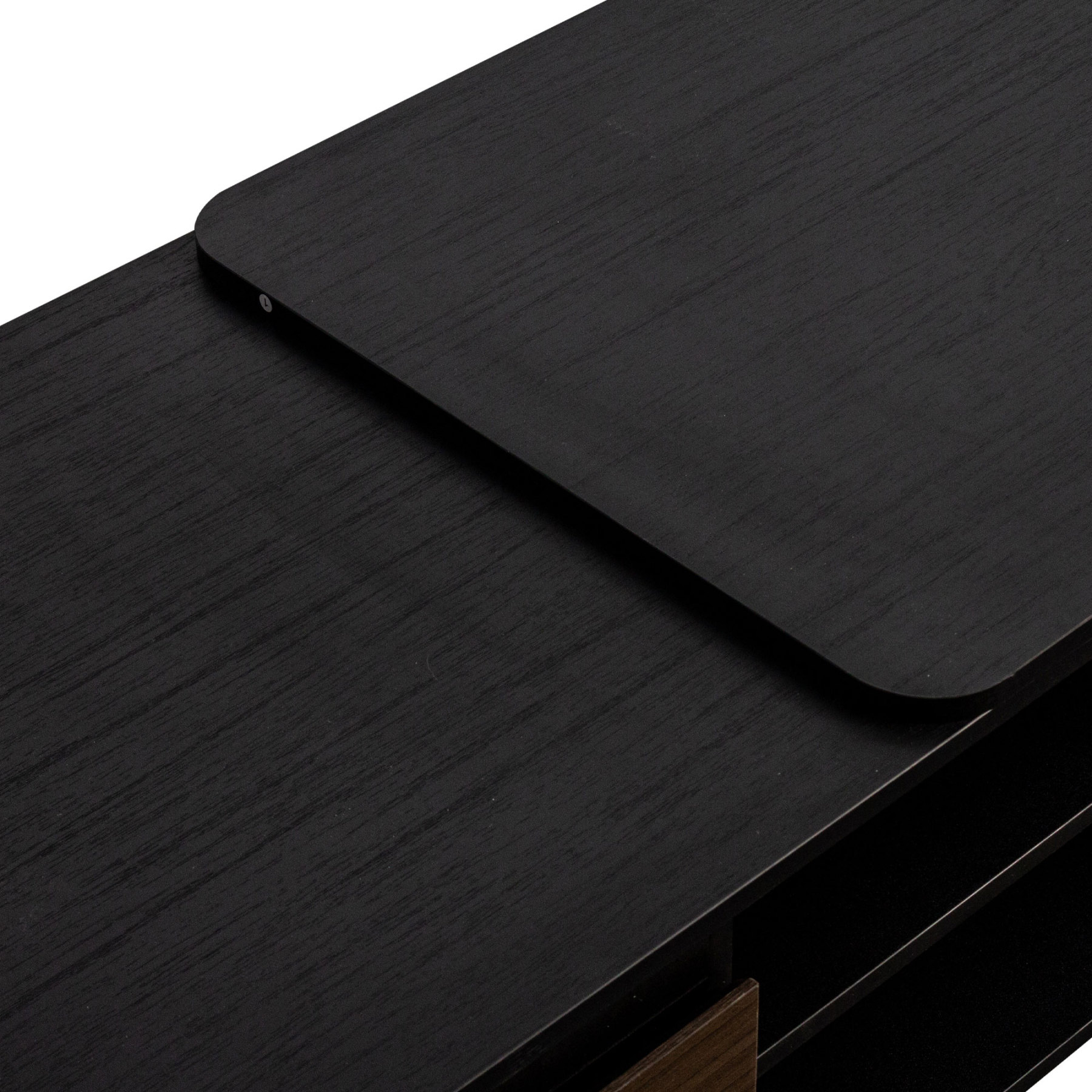 Modern Expandable Coffee Table with Storage Drawers & Open Shelves