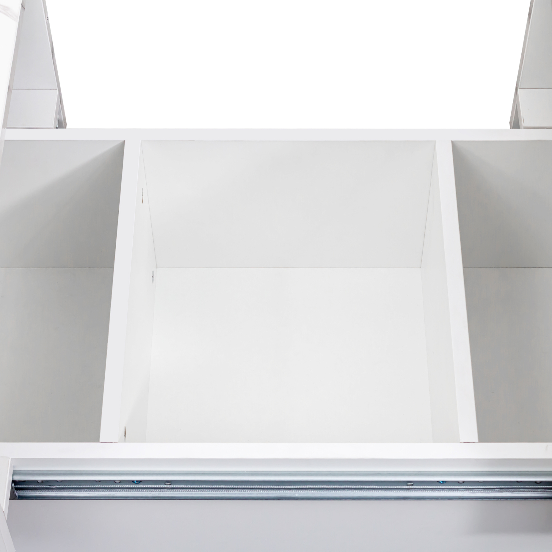 Modern Extendable Coffee Table w/ Hidden Storage & LED Base, White