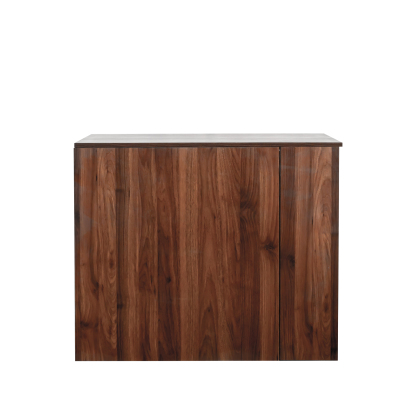 Modern Extendable Computer Desk w/ Drawers & Storage Shelves, Walnut