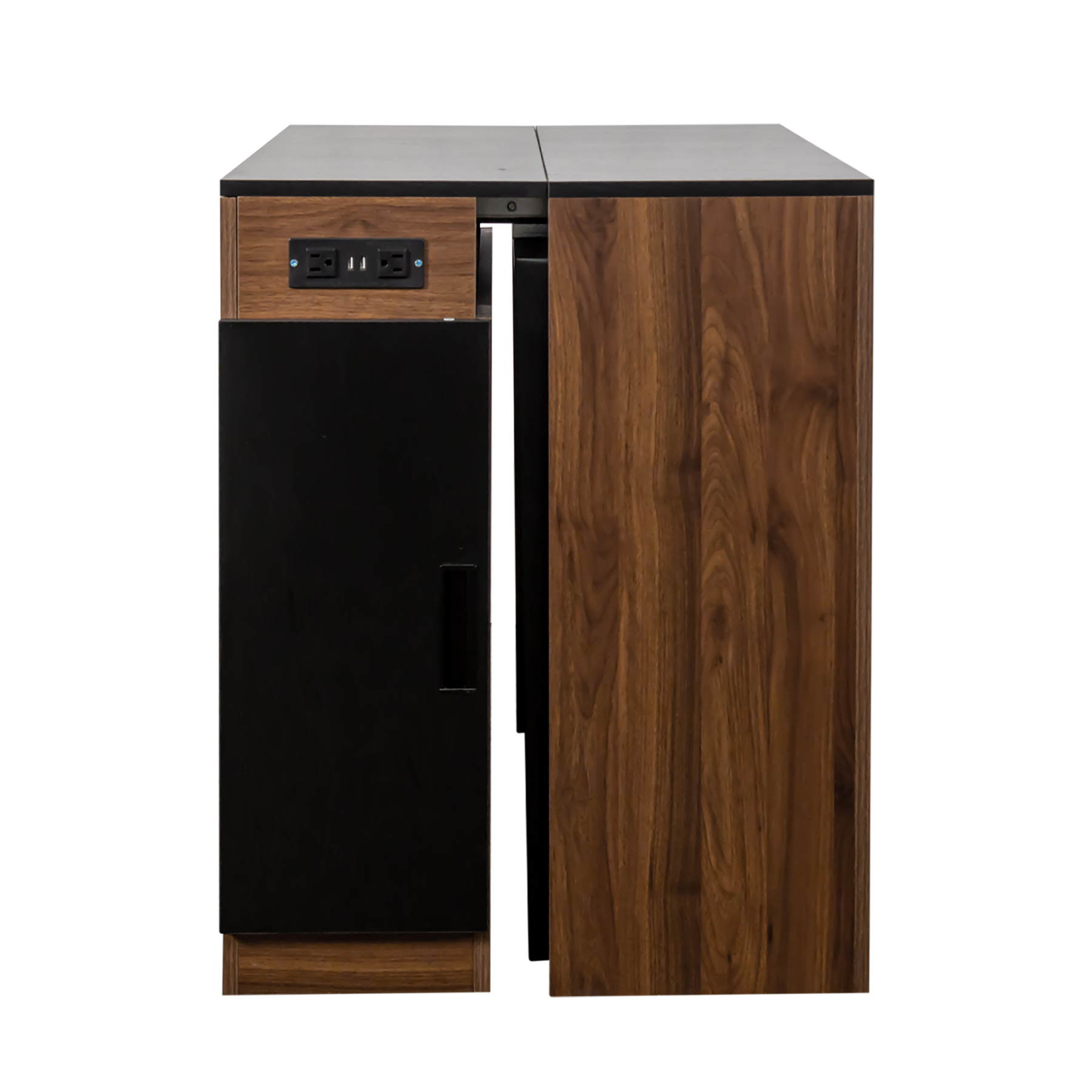 Modern Extendable Dining Table w/ Built-In Outlet & Storage for 2-12 People