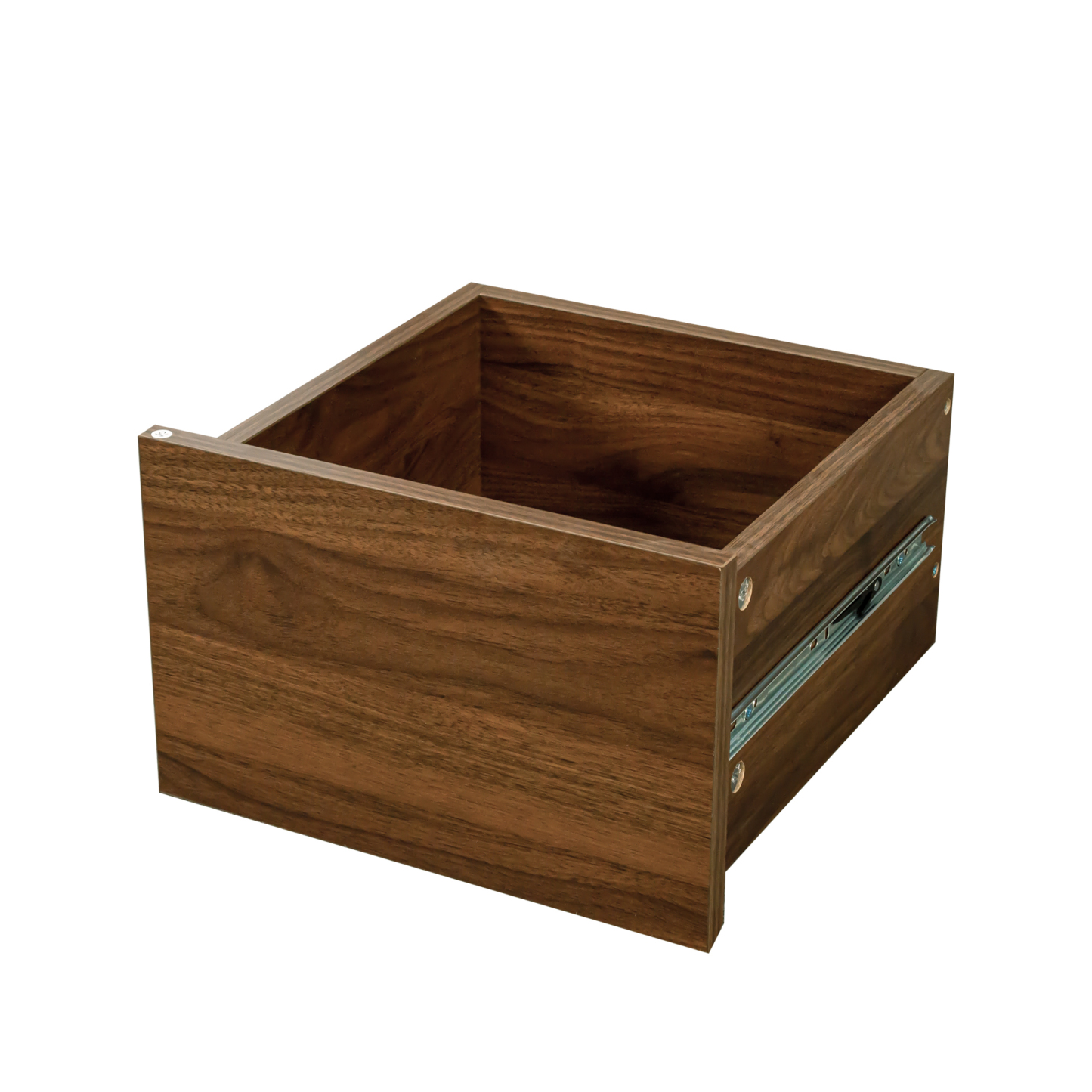 Modern Storage Cabinet w/ Sliding Glass Doors, Drawers & Display Shelf, Walnut