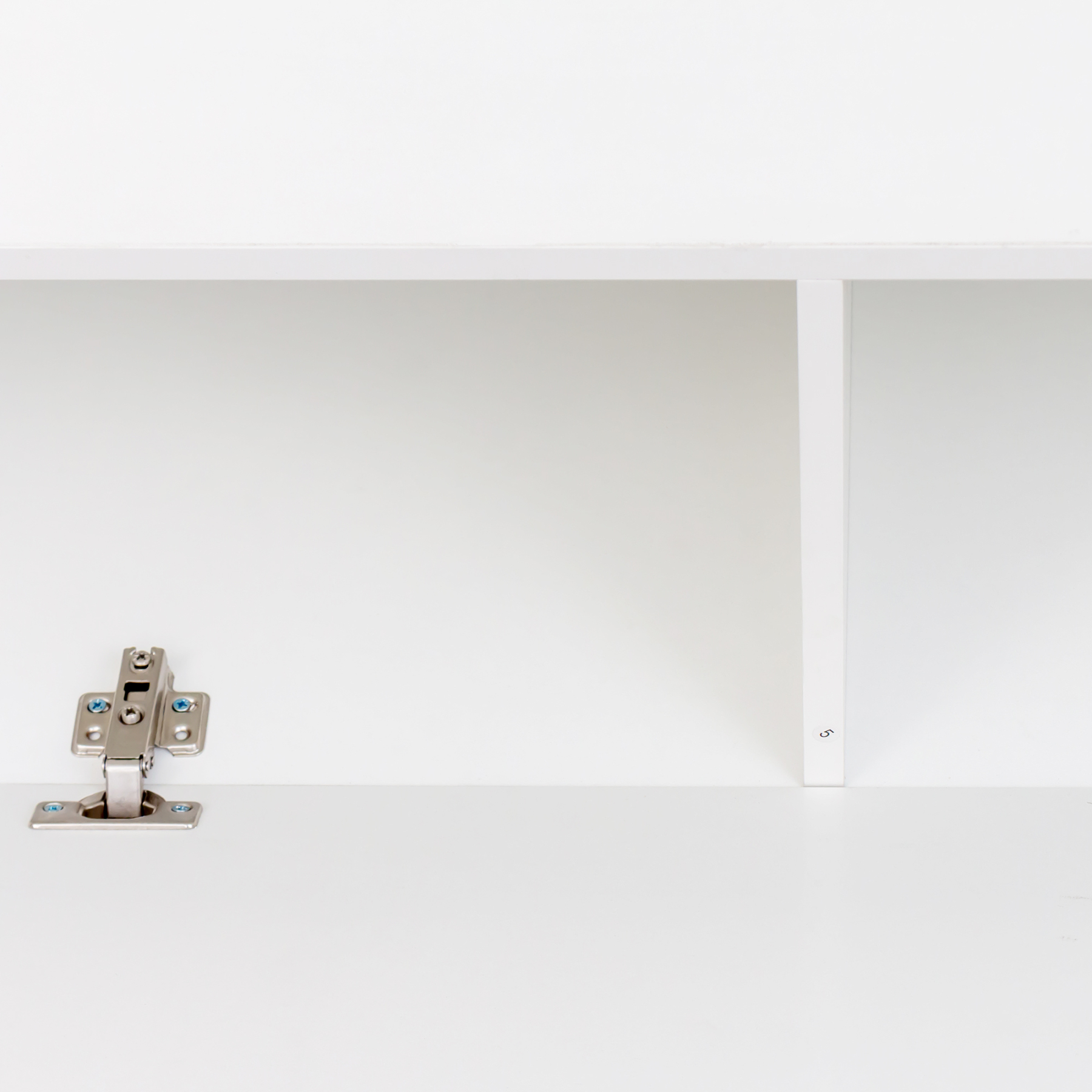 Modern TV Stand for TVs up to 59" with Hidden Storage | White Media Console