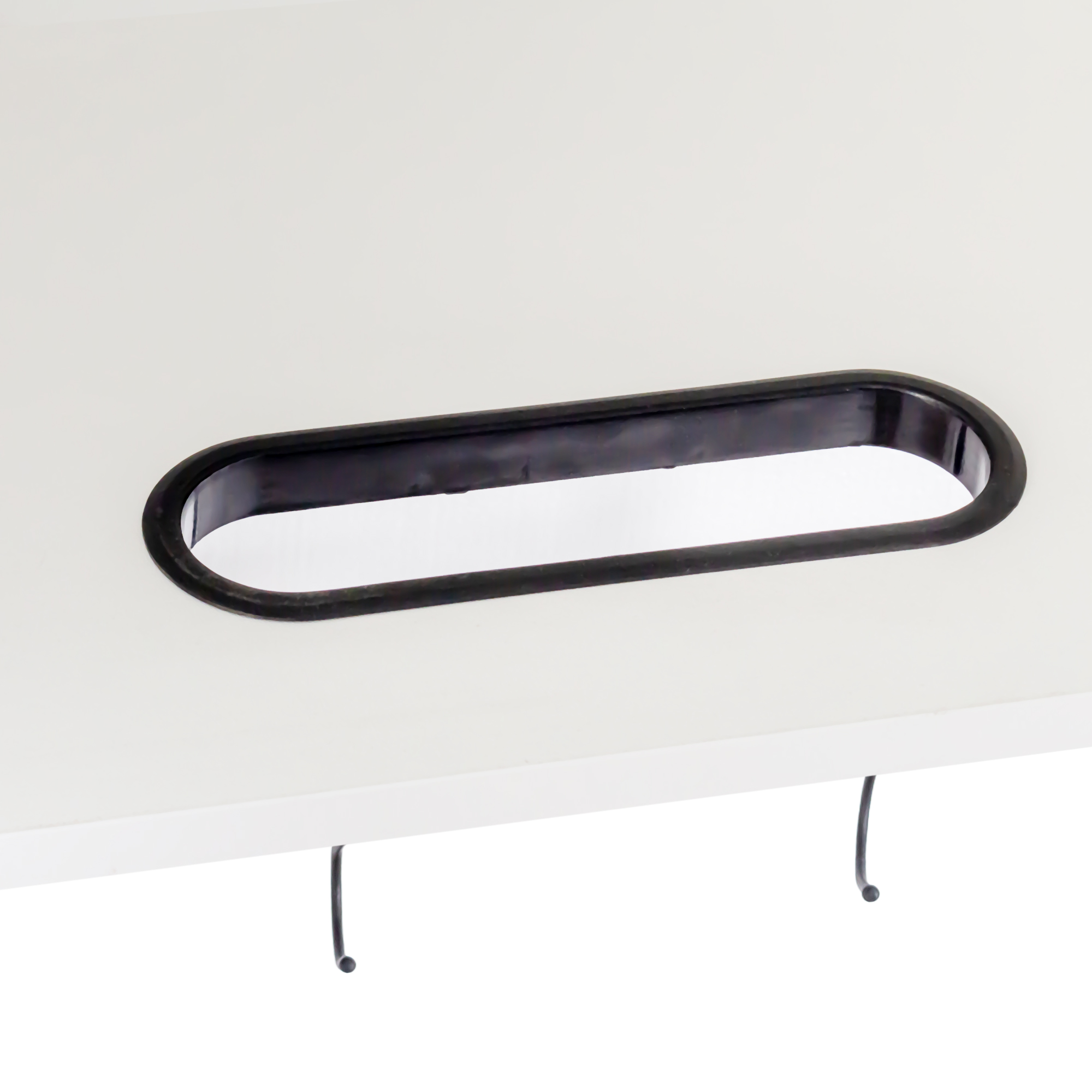 Modern Wall-Mounted Bathroom Cabinet with Hanging Rod, Hooks & Tissue Slot 