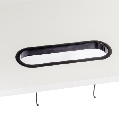 Modern Wall-Mounted Bathroom Cabinet with Hanging Rod, Hooks & Tissue Slot 