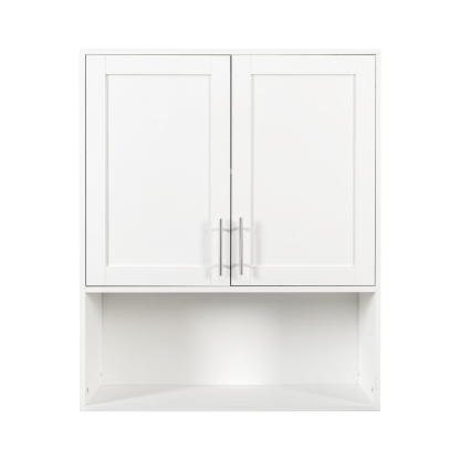 Modern Wall-Mounted Bathroom Cabinet with Mirror, Storage & Tissue Slot 