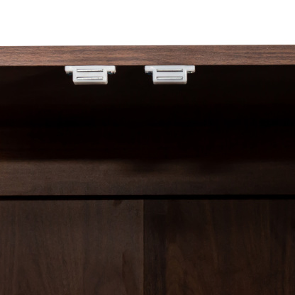 Modern Wardrobe Armoire with 2 Doors & 3 Adjustable Shelves, 71"H x 30" W