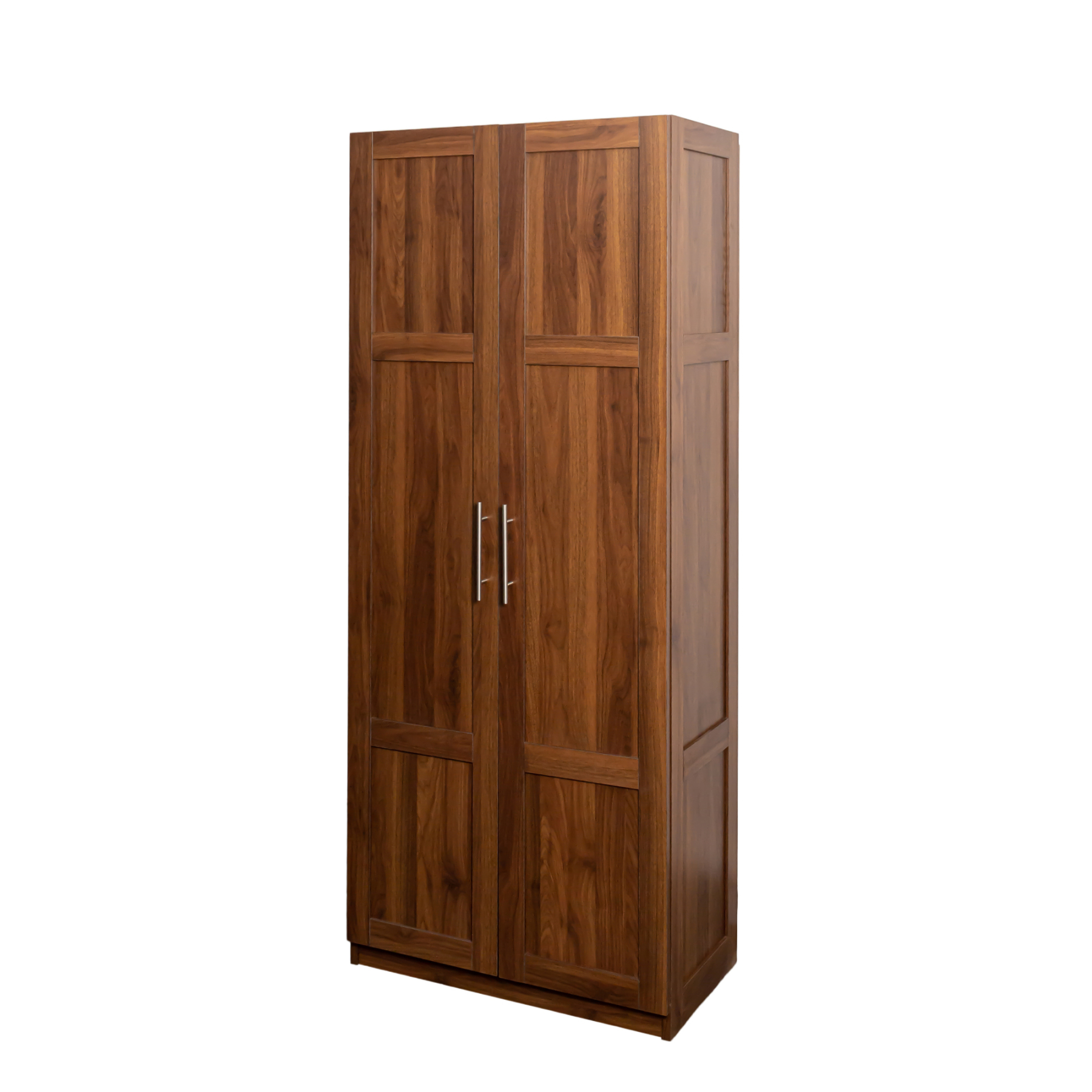 Modern Wardrobe Armoire with 2 Doors & 3 Adjustable Shelves, 71"H x 30" W