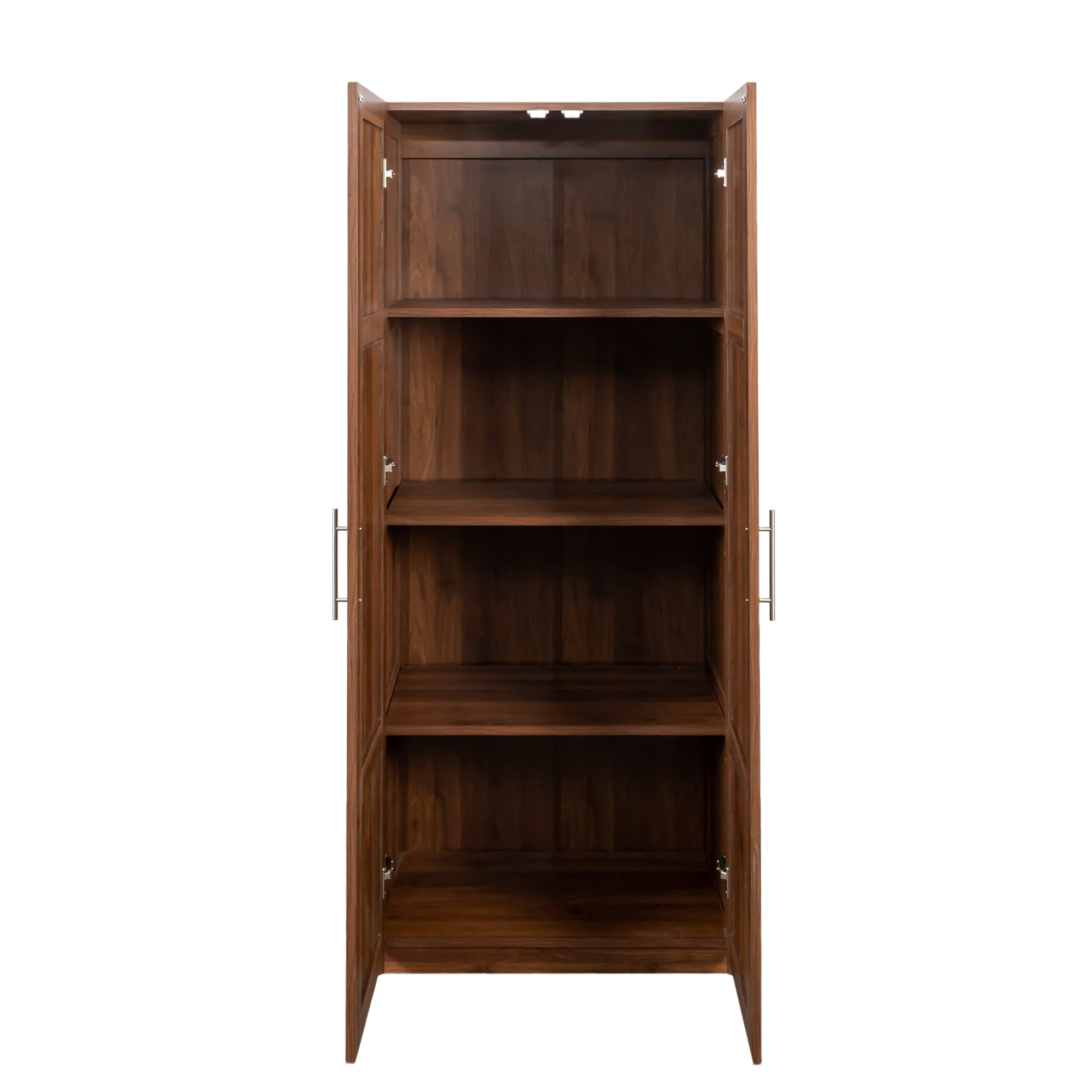 Modern Wardrobe Armoire with 2 Doors & 3 Adjustable Shelves, 71"H x 30" W