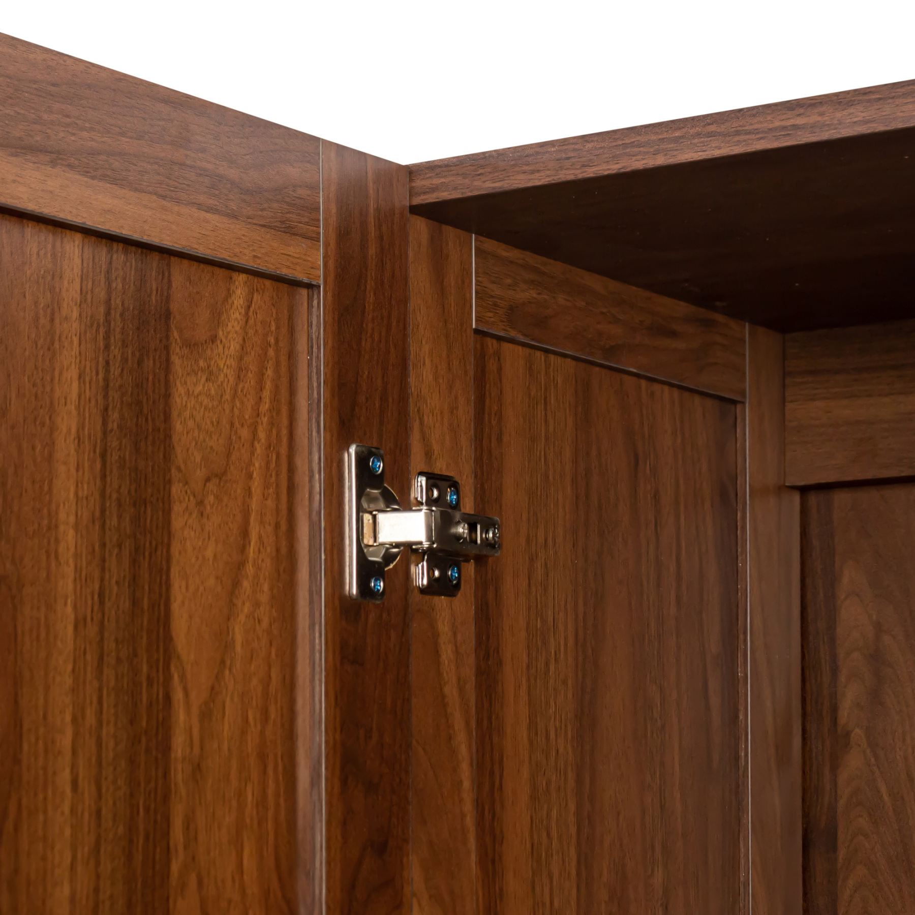 Modern Wardrobe Armoire with 2 Doors & 3 Adjustable Shelves, 71"H x 30" W