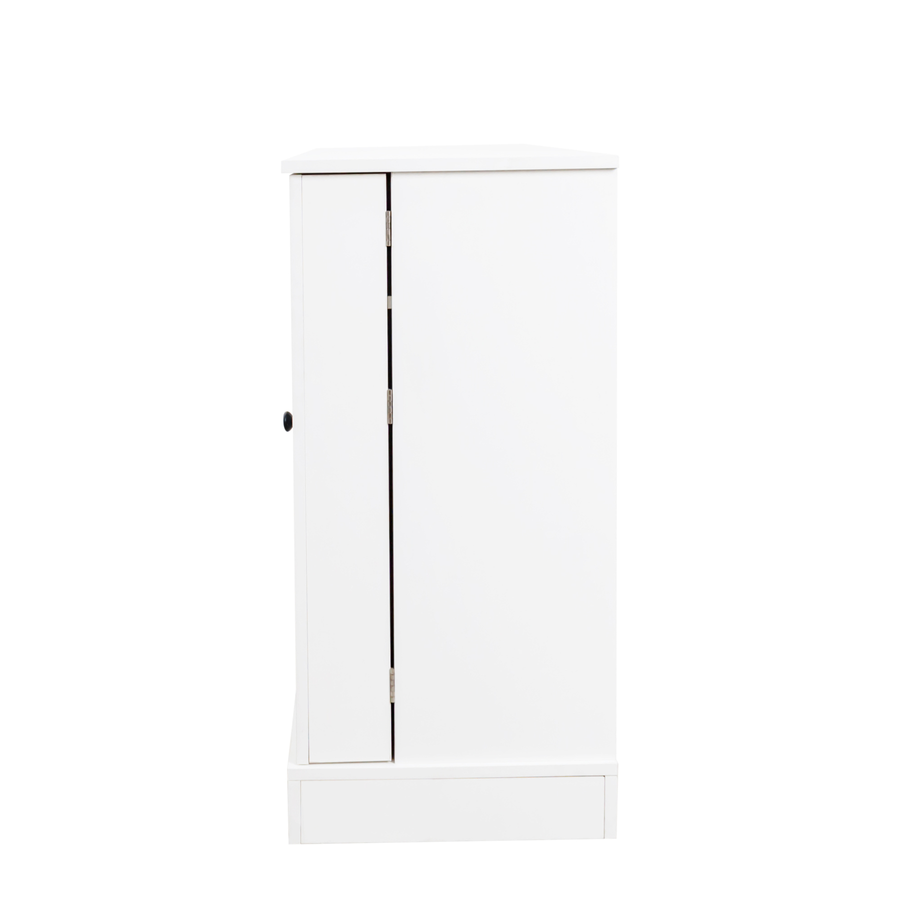 White Buffet Sideboard w/ Glass Doors & Adjustable Shelves for Kitchen, Dining Room, Living Room