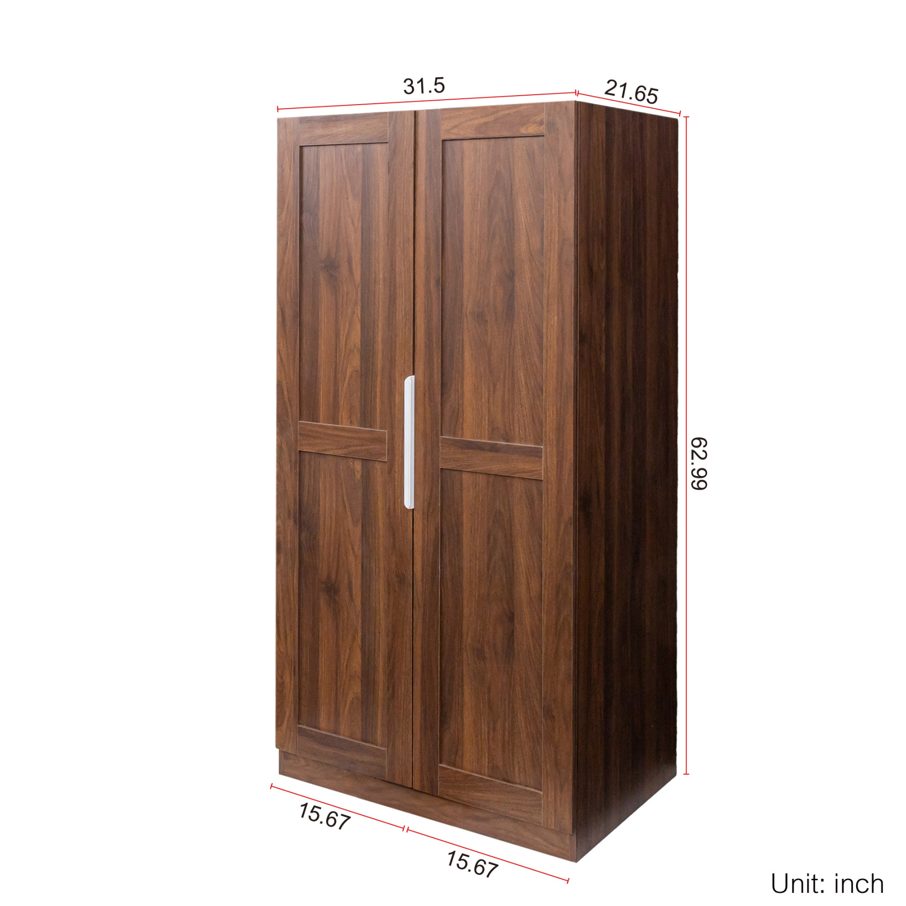 63" Tall Kitchen Pantry Cabinet w/ Doors & Shelves | Joysource