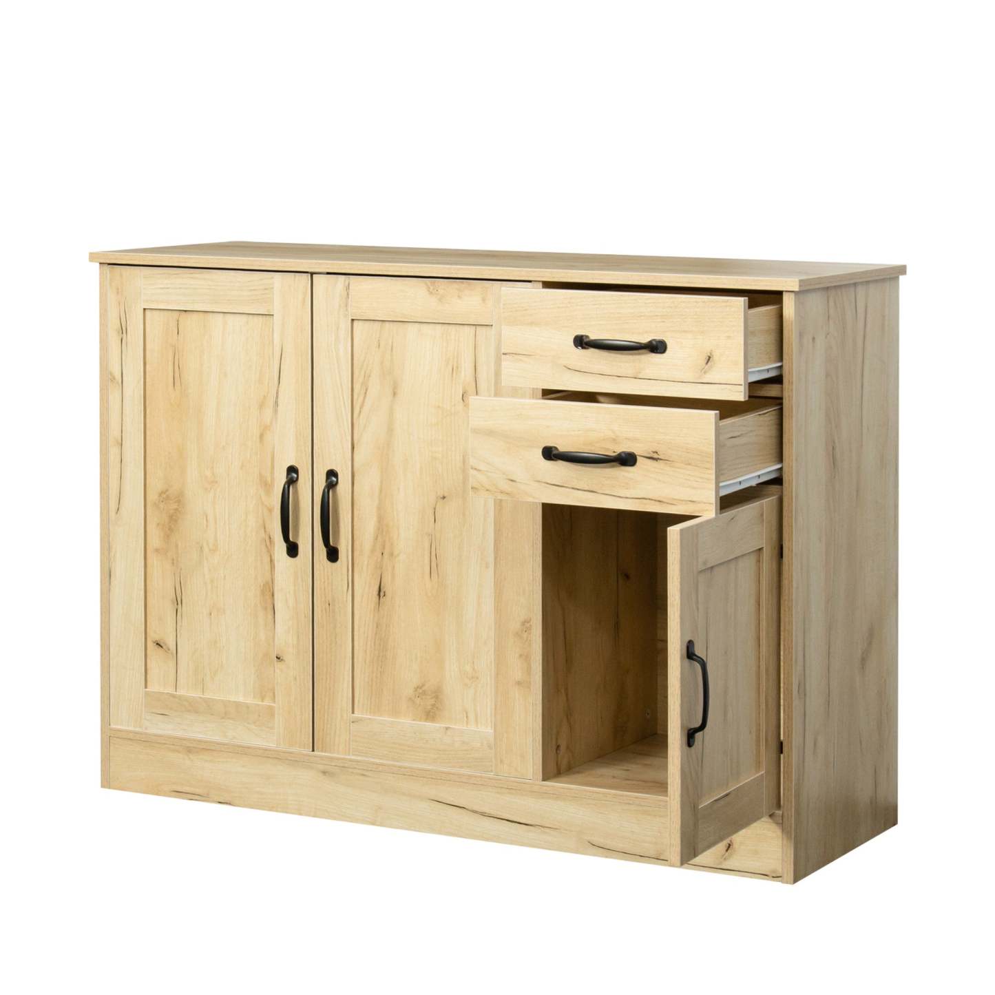 43" Wood Buffet Sideboard w/ 2 Doors, 1 Storage, and 2 Drawers