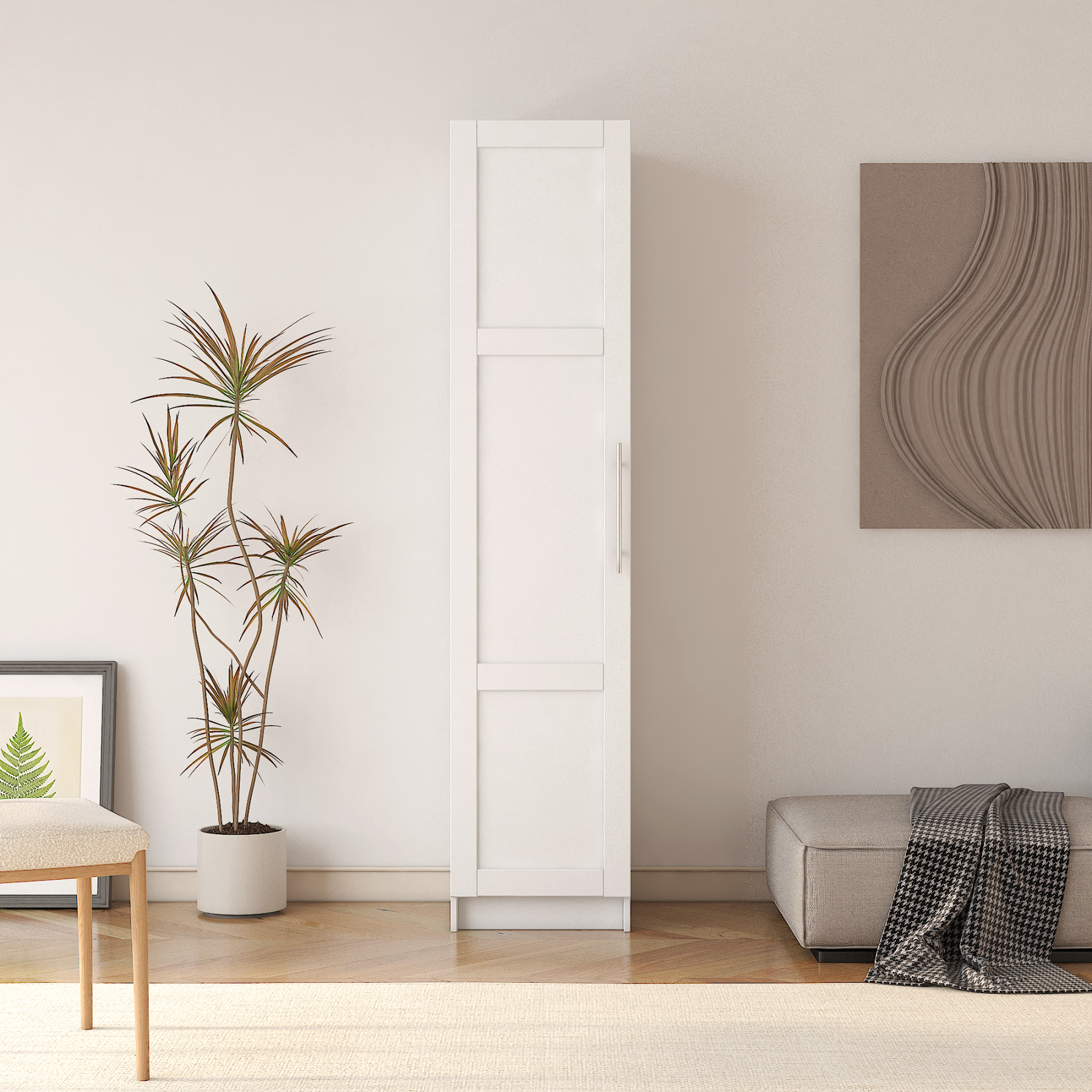 Wall Mounted Storage Cabinet for Living Room & Bedroom | Narrow Cabinet