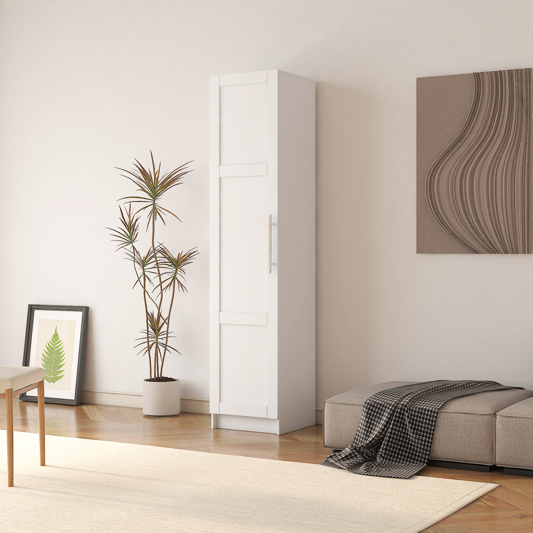 Wall Mounted Storage Cabinet for Living Room & Bedroom | Narrow Cabinet