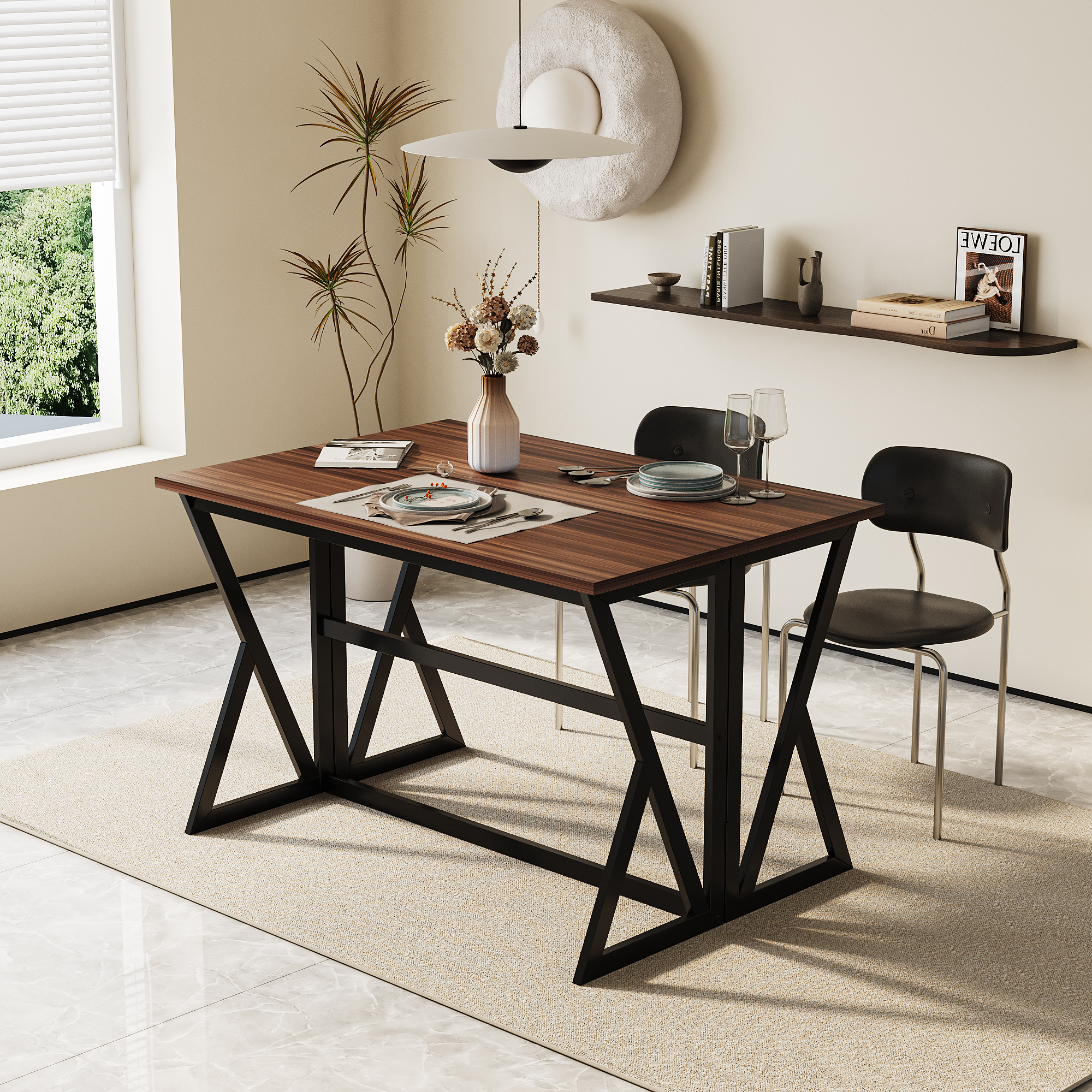 Joysource Foldable Dining Table for Small Spaces | Kitchen Table