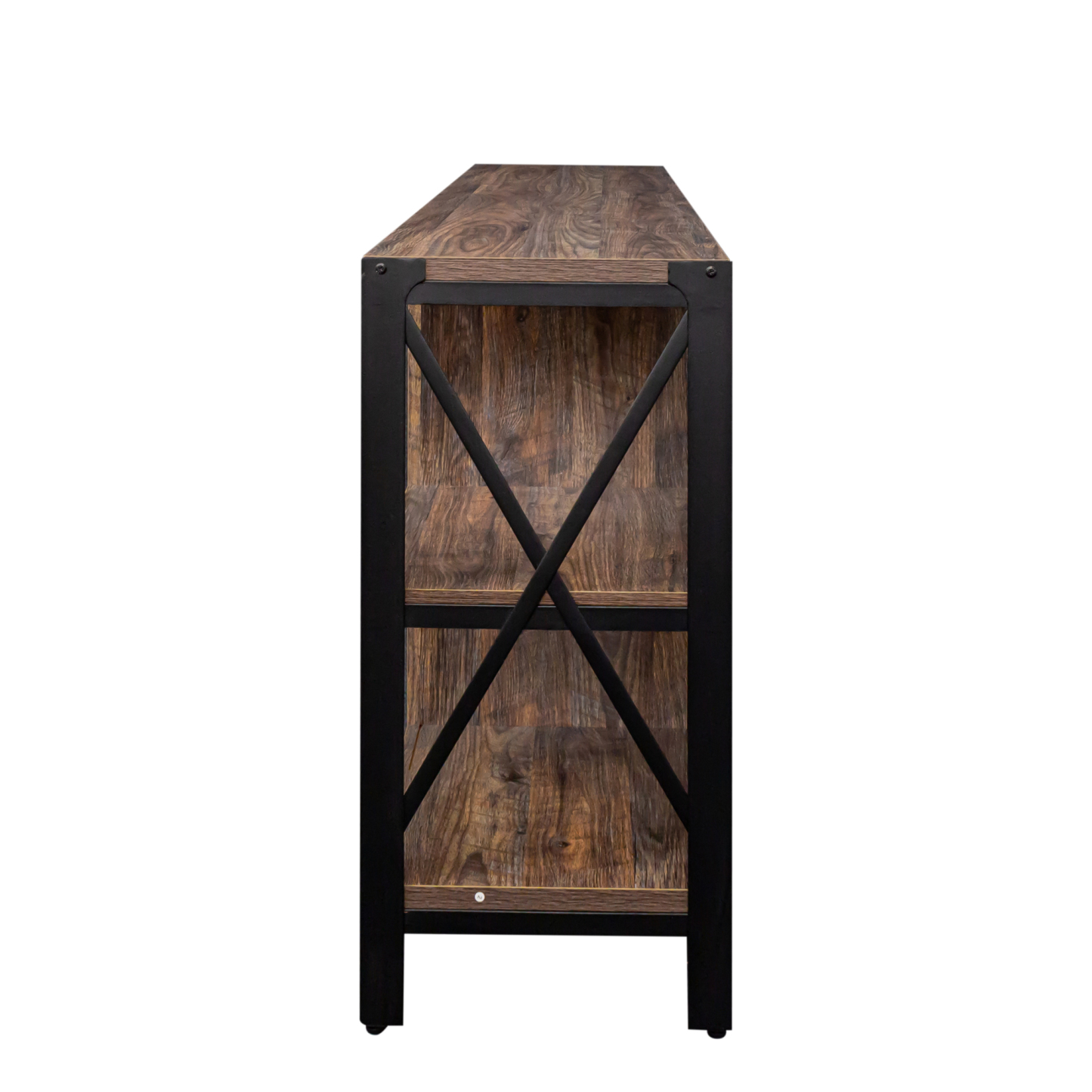 71" Industrial TV Stand with Doors and Open Shelves for Living room, Bedroom