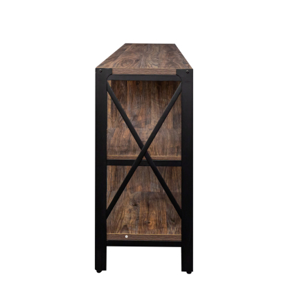 71" Industrial TV Stand with Doors and Open Shelves for Living room, Bedroom