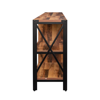 71" Industrial TV Stand with Doors and Open Shelves for Living room, Bedroom