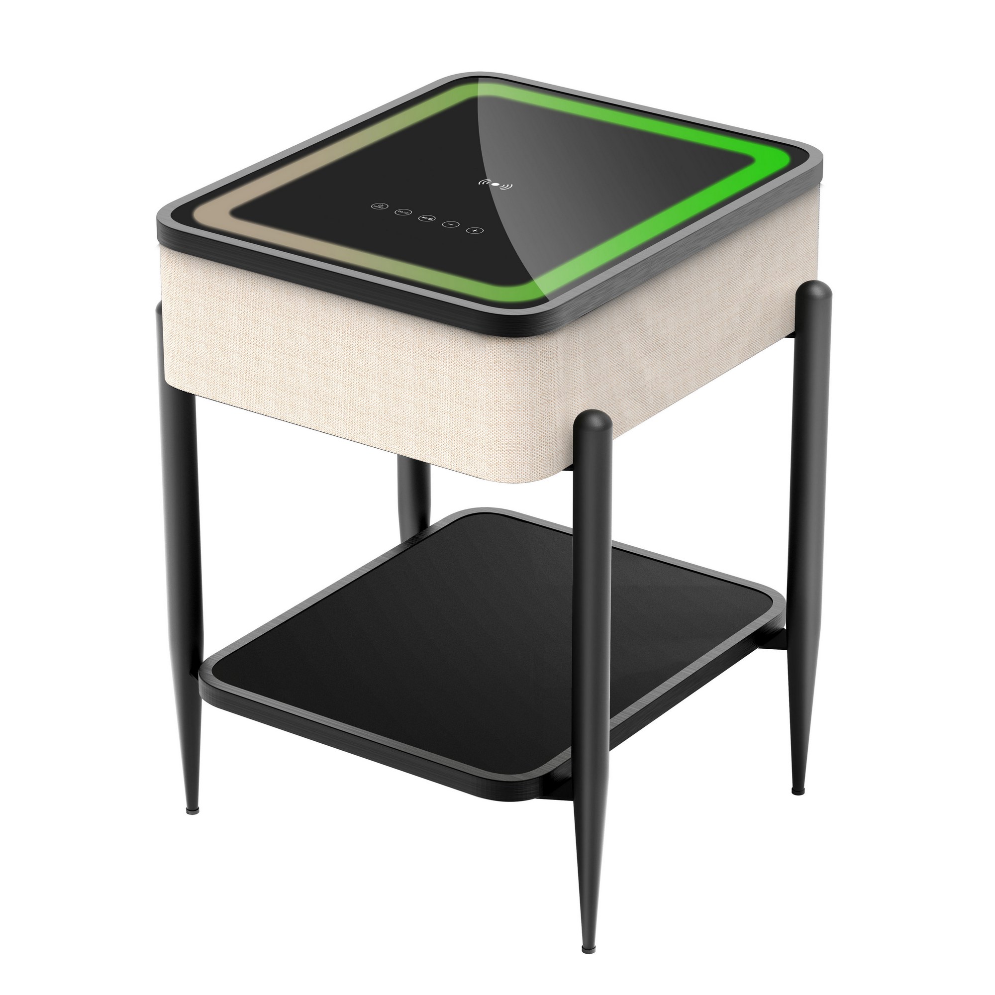 Joysource Side Table with Built-in Speaker & Wireless Charging