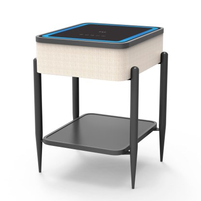 Smart Side Table with Built-in Bluetooth Speaker & Wireless Charging