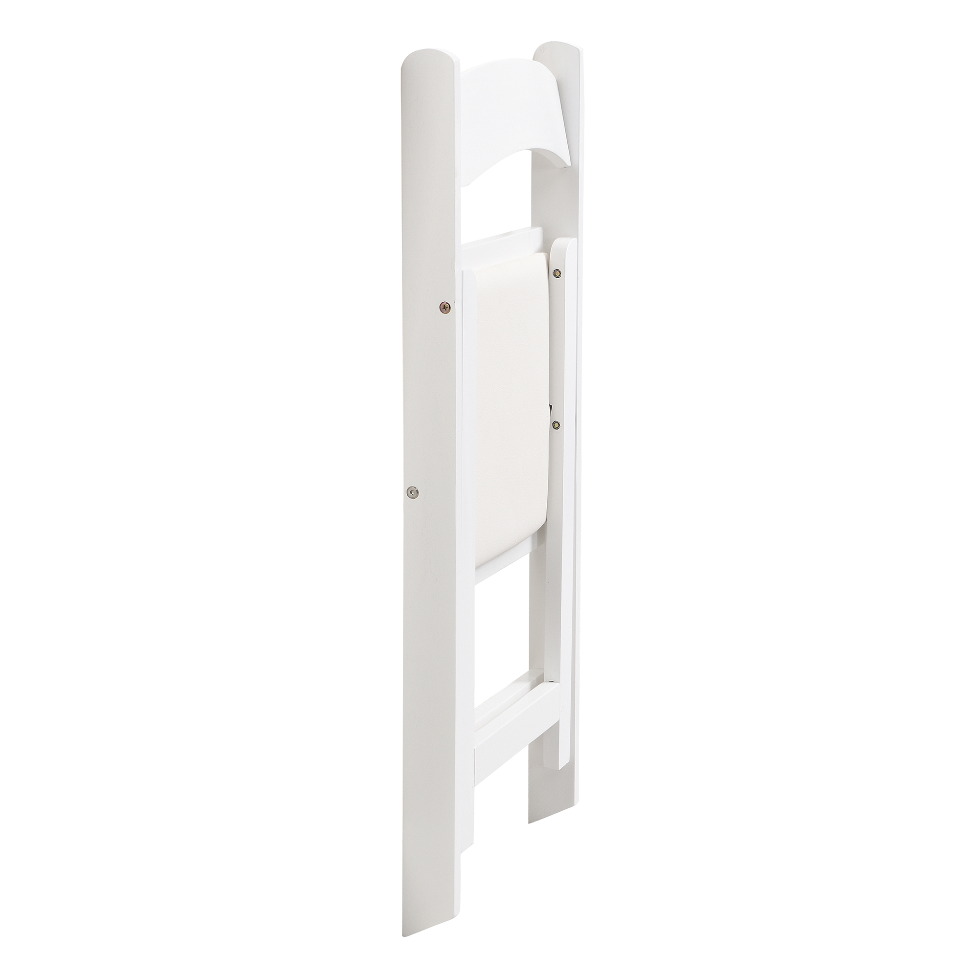 Upholstered Folding Dining Chair w/ Wooden Frame & PU leather | Set of 4