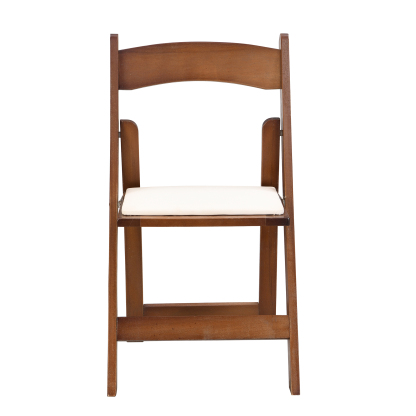 Upholstered Folding Dining Chair w/ Wooden Frame & PU leather | Set of 4