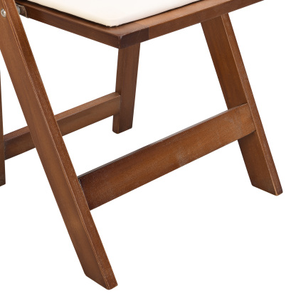 Upholstered Folding Dining Chair w/ Wooden Frame & PU leather | Set of 4
