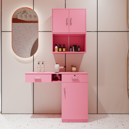 Wall-Mounted Storage Cabinet for Bathroom and Barber Salon Shop