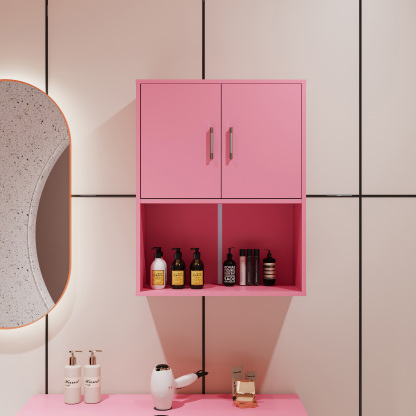 Wall-Mounted Storage Cabinet for Bathroom and Barber Salon Shop